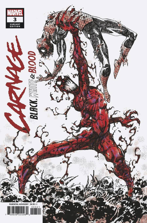 Carnage Black White & Blood #3 Cover B Variant John McCrea Cover - xLs Comics