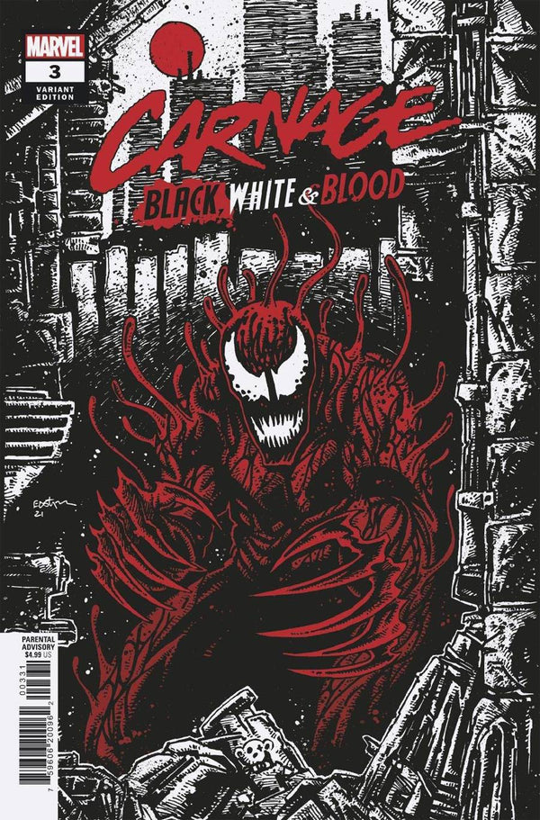 Carnage Black White & Blood #3 Cover C Incentive Kevin Eastman Variant Cover - xLs Comics