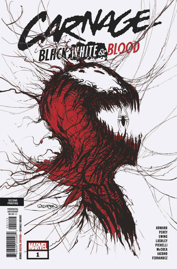 Carnage Black White & Blood #1 Cover K 2nd Ptg Patrick Gleason Webhead Variant Cover - xLs Comics