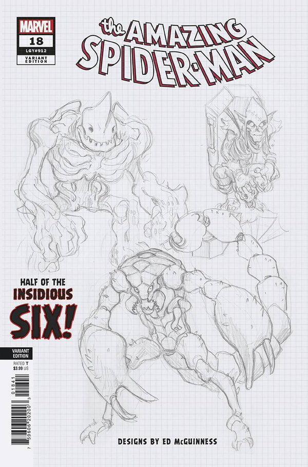 Amazing Spider-Man Vol 6 #18 Ed McGuinness Design Cover