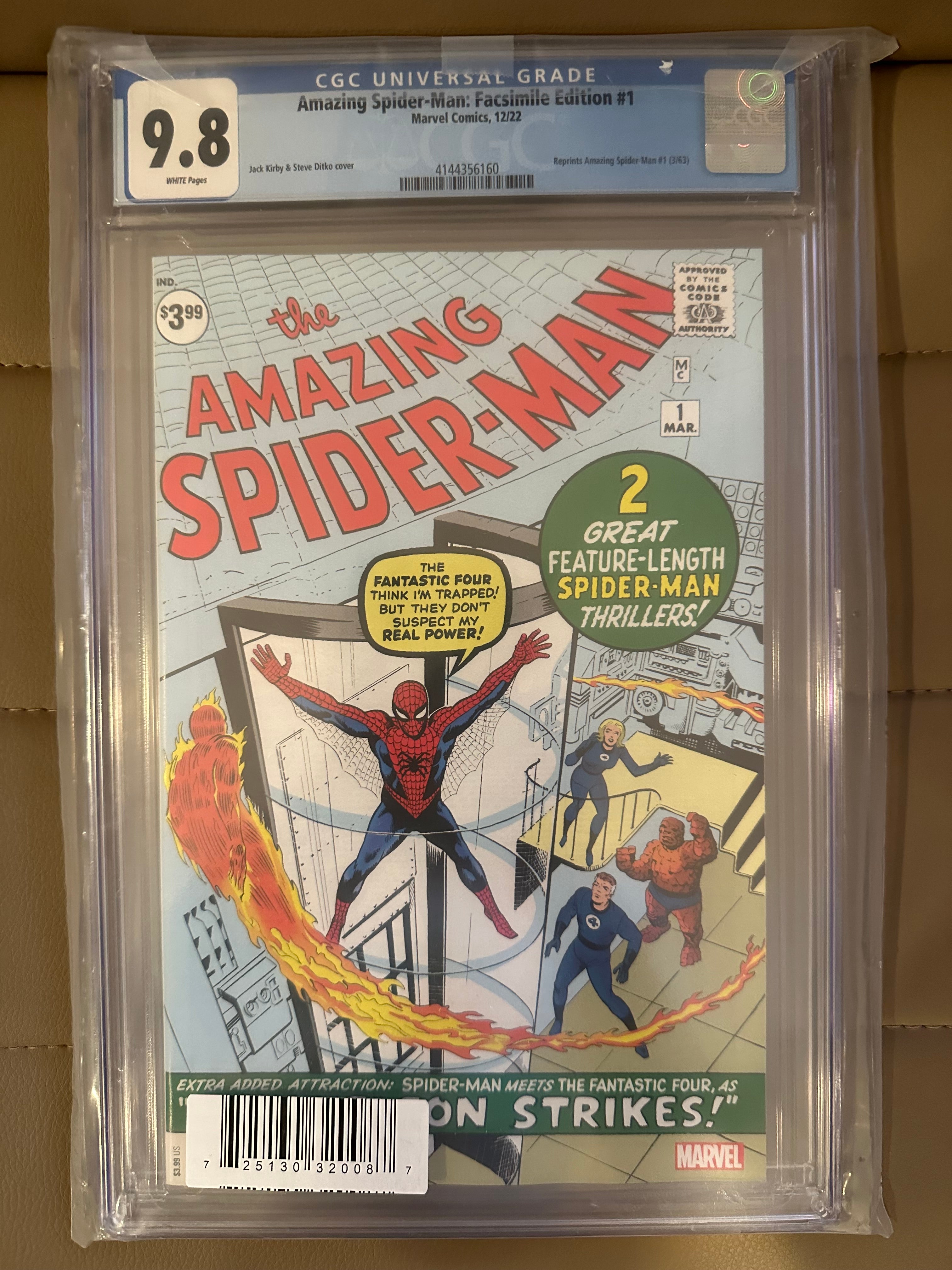 Amazing Spider-Man #1 Cover G Facsimile Edition DF CGC Graded 9.8