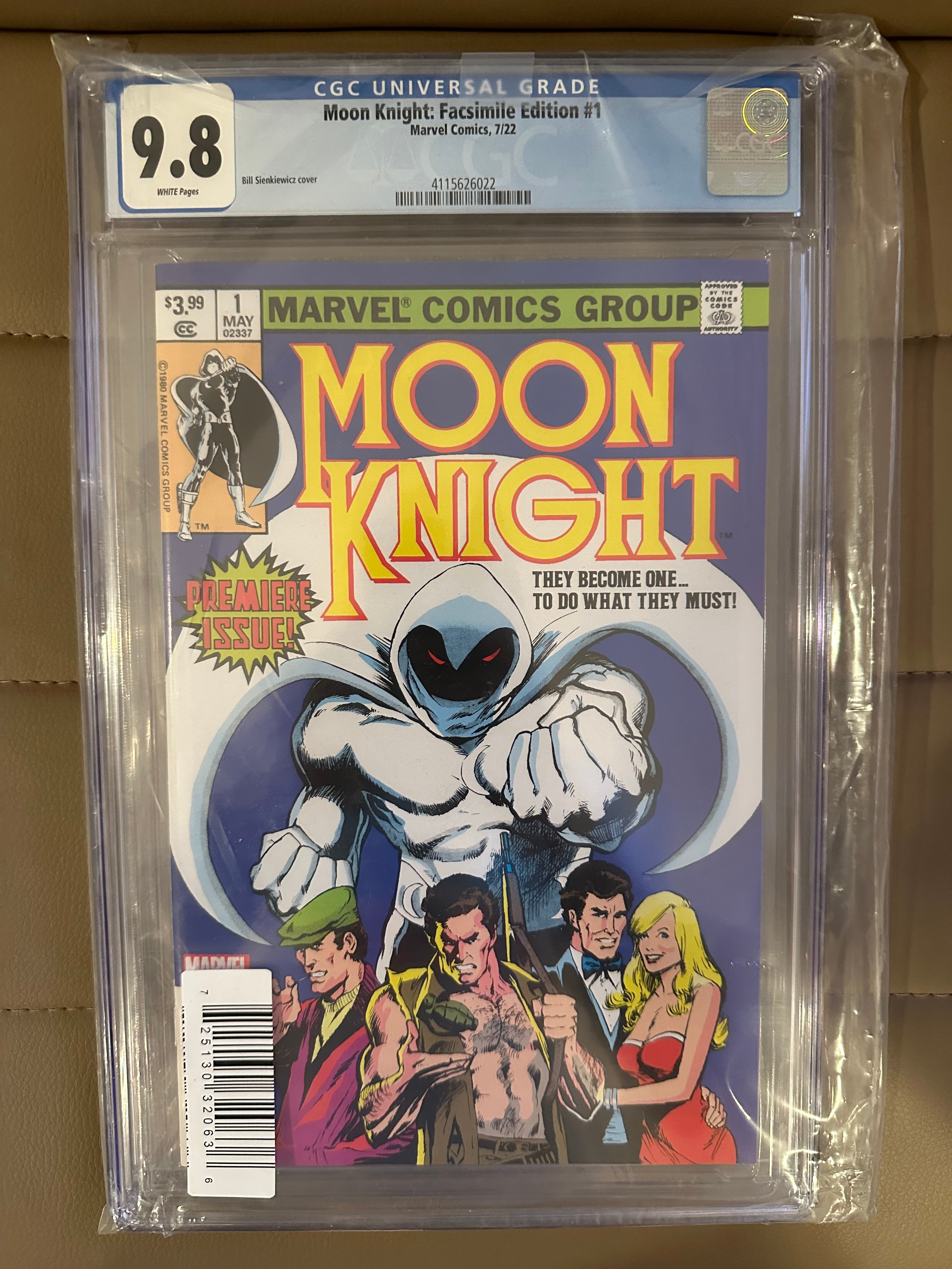 Moon Knight Vol 1 #1 DF Facsimile Edition CGC Graded 9.8