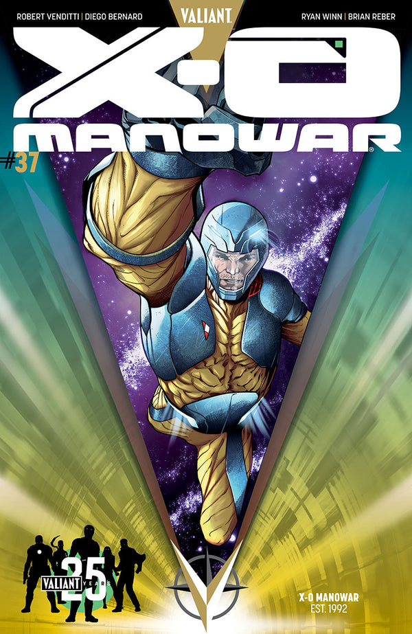 X-O Manowar #37 Cvr B 25Th Annv Sandoval (W) Robert Venditti (A) Diego Bernard (Ca) Rafa Sandoval - xLs Comics