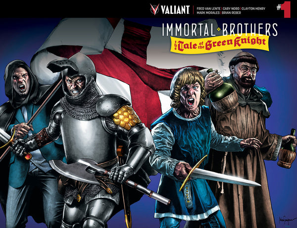 Immortal Brothers Green Knight #1 Cvr B Suayan Wraparound (W) Fred Van Lente (A) Cary Nord, Clayton Henry (Ca) Mico Suayan - xLs Comics