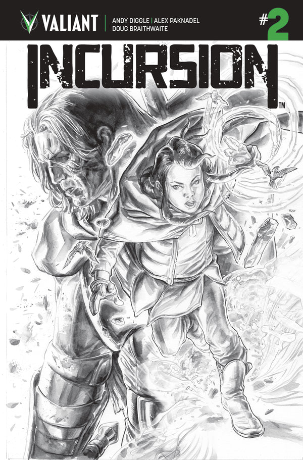 Incursion #2 (Of 4) Cvr C B&W Braithwaite (W) Andy Diggle, Alex Paknadel (A/Ca) Doug Braithwaite - xLs Comics