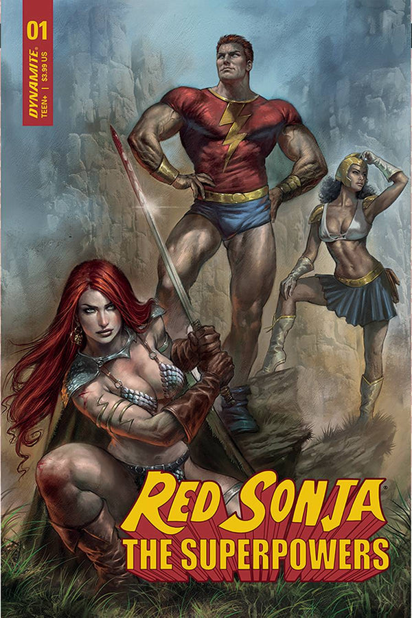 Red Sonja The Superpowers #1 Cvr A Parrillo (W) Dan Abnett (A) Jonathan Lau (Ca) Lucio Parrillo - xLs Comics