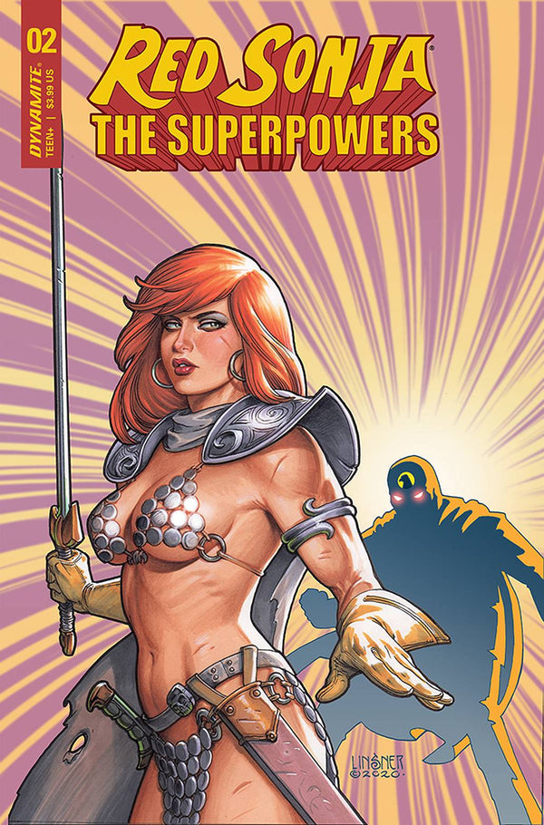 Red Sonja The Superpowers #2 Cvr B Linsner (W) Dan Abnett (A) Jonathan Lau (Ca) Joseph Michael Linsner - xLs Comics