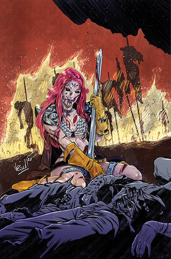 Red Sonja The Superpowers #2 Federici Ltd Virgin Cvr (W) Dan Abnett (A) Jonathan Lau (Ca) Vincenzo Federici - xLs Comics