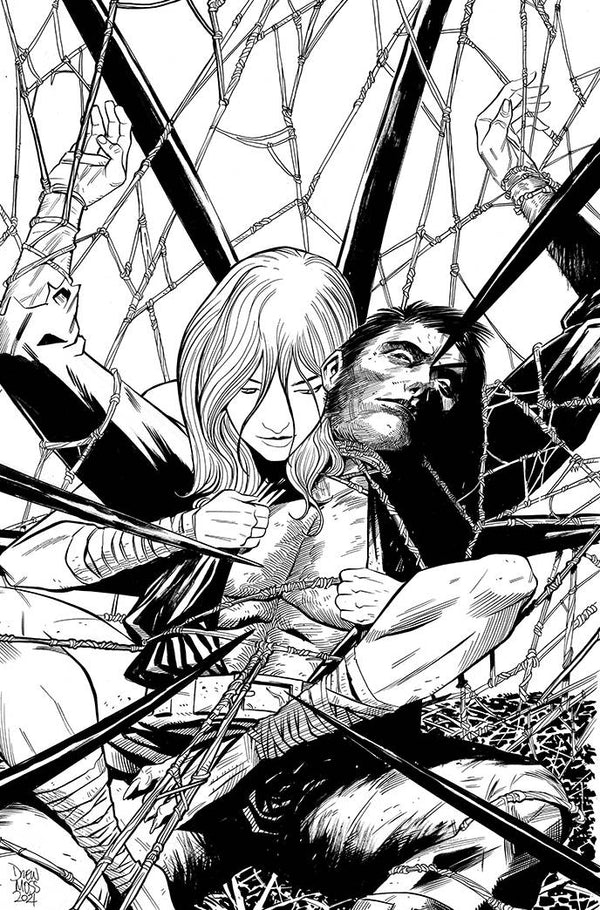 Sonjaversal #4 Premium Moss B&W Virgin Foc Var (W) Christopher Hastings (A) Pasquale Qualano (Ca) Drew Moss - xLs Comics